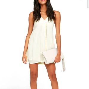 O'Neill Diedra Women’s Ivory Embroidered V-Neck Gauze Boho Shift Tunic Dress